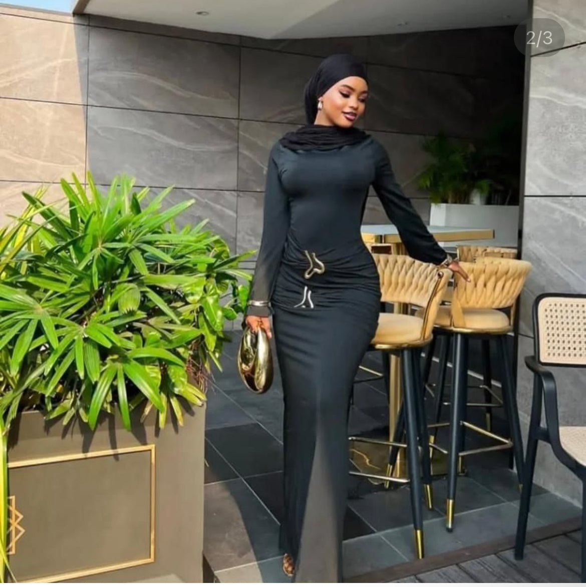 Beautiful outwear dress(black)